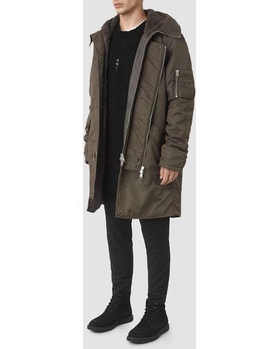 All saints clearance black parka